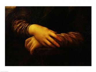 Mona Lisa, detail of her hands | Obraz na stenu