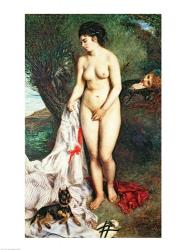 Bather with a Griffon dog, 1870 | Obraz na stenu