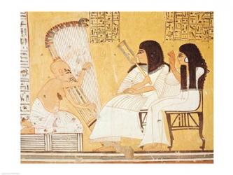 The deceased and his wife listening to a blind harpist | Obraz na stenu