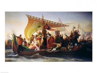 The Crossing of the Bosphorus by Godfrey of Bouillon | Obraz na stenu