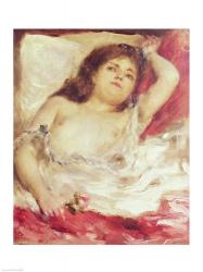 Semi-Nude Woman in Bed: The Rose, before 1872 | Obraz na stenu