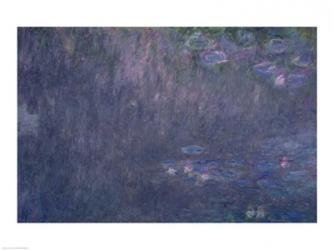 Waterlilies: Reflections of Trees, detail from the left hand side, 1915-26 | Obraz na stenu