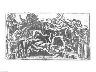 Hell, from 'The Divine Comedy' by Dante Alighieri (1265-1321) | Obraz na stenu