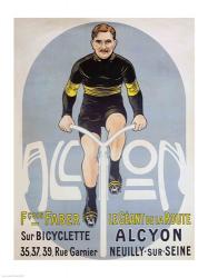 Poster depicting Francois Faber on his Alcyon bicycle | Obraz na stenu