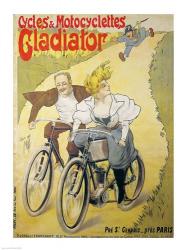 Poster advertising Gladiator bicycles and motorcycles | Obraz na stenu