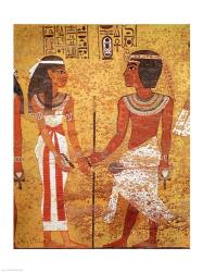 Tutankhamun and his wife, Ankhesenamun | Obraz na stenu