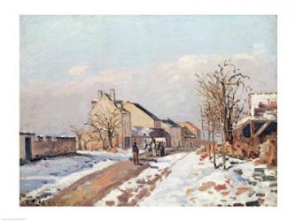 The Road from Gisors to Pontoise, Snow Effect, 1872 | Obraz na stenu
