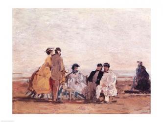 On the Beach at Trouville, c.1865 | Obraz na stenu