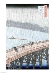 Sudden Shower over Shin-Ohashi Bridge | Obraz na stenu