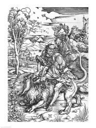 Samson slaying the lion | Obraz na stenu