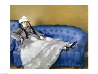 Madame Manet on a Blue Sofa, 1874 | Obraz na stenu