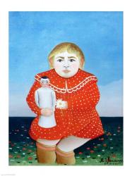The girl with a doll | Obraz na stenu