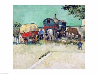 The Caravans, Gypsy Encampment near Arles | Obraz na stenu