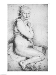 Young nude woman seated | Obraz na stenu