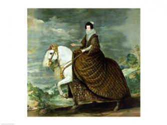 Equestrian portrait of Elisabeth de France | Obraz na stenu