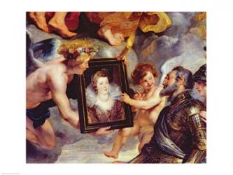 The Medici Cycle: Henri IV  Receiving the Portrait of Marie de Medici | Obraz na stenu