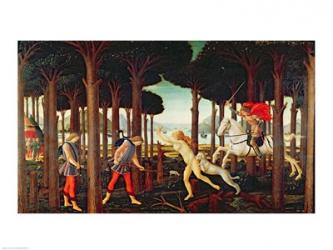 The Story of Nastagio degli Onesti: Nastagio's Vision of the Ghostly Pursuit in the Forest, 1483 or 1487 | Obraz na stenu