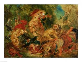 Study for The Lion Hunt, 1854 | Obraz na stenu