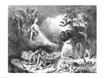 Faust and Mephistopheles at the Witches' Sabbath, from Goethe's Faust, 1828 | Obraz na stenu