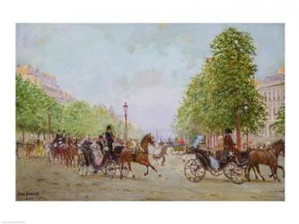 The Promenade on the Champs-Elysees | Obraz na stenu