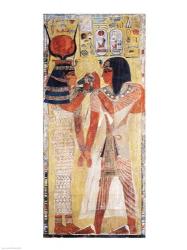 The Goddess Hathor placing the magic collar on Seti | Obraz na stenu