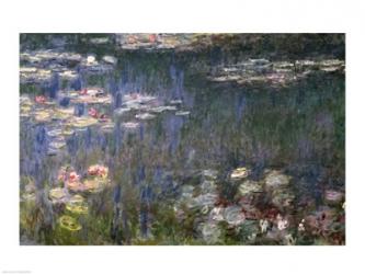 Waterlilies: Green Reflections, 1914-18 (left section) | Obraz na stenu