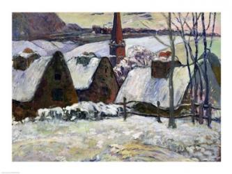 Breton village under snow, 1894 | Obraz na stenu