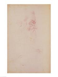 Sketch of a male head and two legs | Obraz na stenu