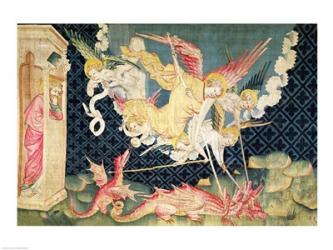 St. Michael and his angels fighting the dragon | Obraz na stenu