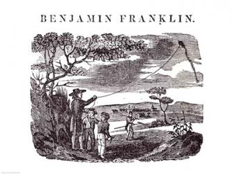 Benjamin Franklin Conducts his Kite Experiment | Obraz na stenu