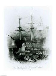 The Bellerophon at Plymouth Sound in 1815 | Obraz na stenu