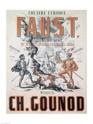 Poster advertising 'Faust', Opera | Obraz na stenu