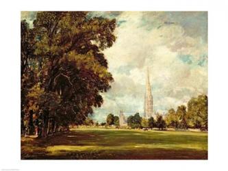 Salisbury Cathedral from Lower Marsh Close, 1820 | Obraz na stenu