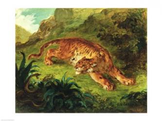 Tiger and Snake, 1858 | Obraz na stenu