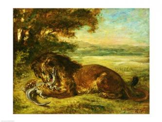 Lion and Alligator, 1863 | Obraz na stenu