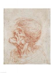 Caricature Head Study of an Old Man | Obraz na stenu