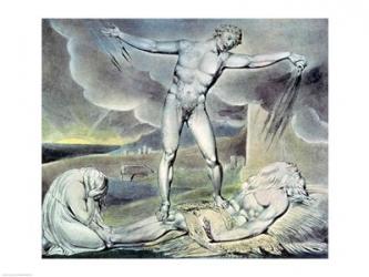 Illustrations of the Book of Job; Satan smiting Job with Sore Boils, 1825 | Obraz na stenu