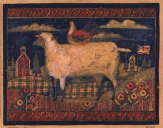 Farmhouse Sheep | Obraz na stenu