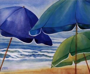 Seaside Umbrellas | Obraz na stenu