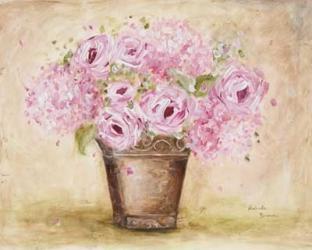 Classic Pink Roses And Hydrangeas | Obraz na stenu