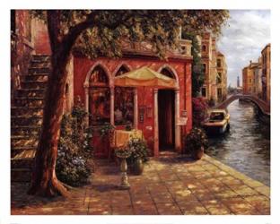 Cafe with Stairway,Venice | Obraz na stenu