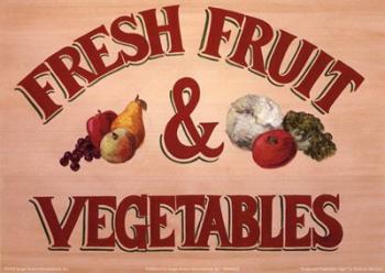 Fruits & Vegetables Sign | Obraz na stenu