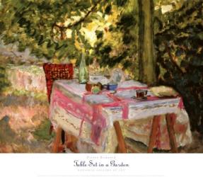 Table Set in a Garden | Obraz na stenu