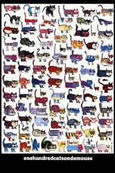 100 Cats and a Mouse | Obraz na stenu