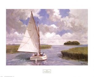 Catboat Through the Marsh | Obraz na stenu