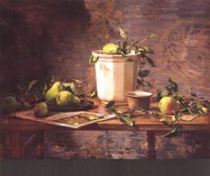 Pears and Tapestry | Obraz na stenu