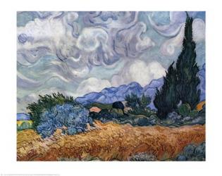 A Wheat Field with Cypresses, c.1889 | Obraz na stenu