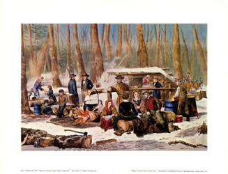 Currier and Ives - American Forest Scenes Size 24x16 | Obraz na stenu