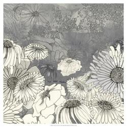 Flowers on Grey I | Obraz na stenu