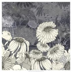 Flowers on Grey III | Obraz na stenu